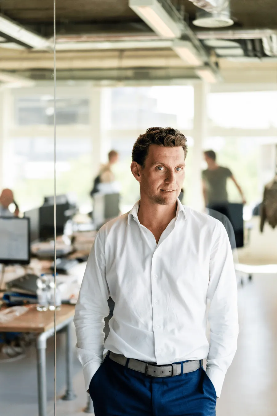 Arjan Schipperus, Managing Partner bij RS Finance op de werkvloer.